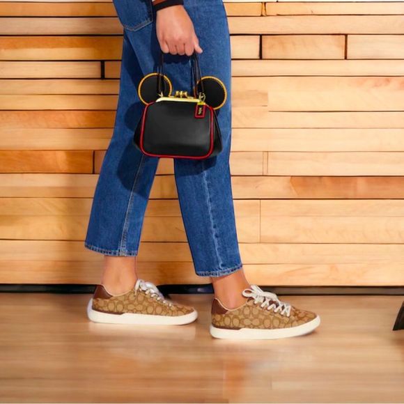 NWT Coach Disney Mickey Mouse X Keith Haring Kisslock Bag - Picture 4 of 6